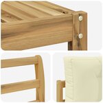 vidaXL Ensemble de canapés d'extérieur 6 pc Blanc et crème
