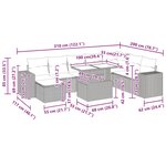 vidaXL Salon de jardin avec coussins 9 Pièces beige résine tressée