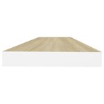 vidaXL Étagères flottantes 2 Pièces chêne et blanc 80x23 5x3 8 cm MDF