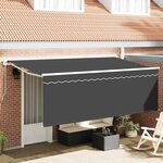 vidaXL Store avec Store Anthracite 350 x 200 x 120 cm Tissu et Métal