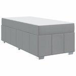 vidaXL Cadre de lit avec matelas Gris clair 80 x 200 cm tissu