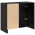 vidaXL Cabinet de salle de bain avec porte Chêne noir 63 x 29 x 55 cm