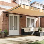 vidaXL Cadre d'auvent Jaune et blanc 500 × 300 cm