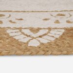 vidaXL Tapis en Jute Floral Naturel 100 x 152 cm Jute