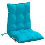 vidaXL Coussins de chaise à dossier bas lot de 2 turquoise
