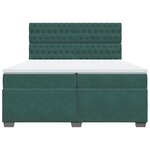 vidaXL Sommier à lattes de lit et matelas Vert foncé 200x200cm Velours