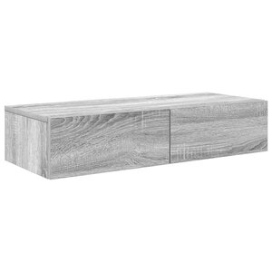 vidaXL Étagère murale avec tiroirs sonoma gris bois d'ingénierie
