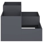 vidaXL Cache-pot de jardin Anthracite 100 x 100 x 60 cm Acier