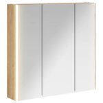 vidaXL Armoire Miroir de Salle de Bain avec étagère Chêne artisan