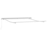 vidaXL Auvent manuel rétractable anthracite et blanc 300x250 cm