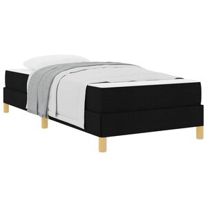 vidaXL Lit à ressorts avec matelas Noir 90 x 200 cm tissu