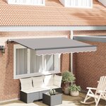 vidaXL Auvent Rétractable Gris clair 250 x 200 cm tissu