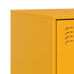 vidaXL Tables de chevet 2 Pièces jaune 34 5x39x44 cm acier