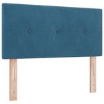 Headboard LED vidaXL Capitonné en Velours Bleu Foncé 80 cm