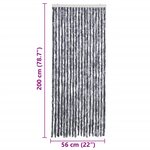 vidaXL Moustiquaire Argenté 56x200 cm Chenille
