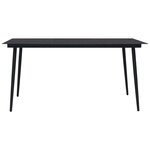 vidaXL Ensemble à dîner d'extérieur 9 Pièces Rotin PVC Noir