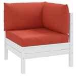 vidaXL Coussins de palette lot de 3 rouge mélangé tissu