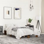 vidaXL Cadre de lit sans matelas chêne fumé 140x190 cm