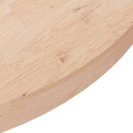 vidaXL Dessus de table rond Ø90x4 cm Bois de chêne massif non traité