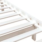 vidaXL Cadre de lit sans matelas blanc bois massif