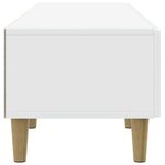 vidaXL Meuble TV 147 x 34 5 x 30 cm Blanc brillant Bois d'ingénierie