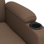 vidaXL Fauteuil de massage Marron Tissu