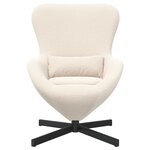 Fauteuil suspendu vidaXL en tissu velouté crème