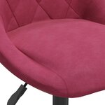 vidaXL Chaise de salle à manger Rouge bordeaux Velours