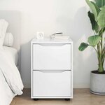 vidaXL Armoire de rangement Blanc brillant 40 x 48 x 57 cm