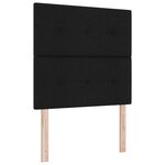 vidaXL Lit à ressorts avec matelas Noir 90 x 200 cm tissu