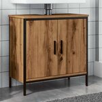 vidaXL Armoire lavabo chêne artisanal 60x30x60 cm bois d'ingénierie