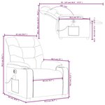 vidaXL Fauteuil de massage inclinable électrique Vert foncé Tissu
