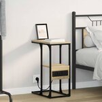 vidaXL Cabinet de chevet avec tiroir Chêne sonoma 41.5 x 26 x 60.5 cm