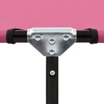 vidaXL Chaise longue pliable acier rose