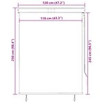 vidaXL Store roulant d'extérieur 120x250 cm Orange et marron