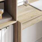 vidaXL Bureau avec tiroir avec étagère 2 Pièces Chêne Sonoma