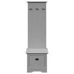vidaXL Armoire de couloir avec crochets BODO gris 50x40x157 cm