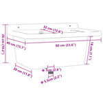 vidaXL Évier utilitaire pour montage murale blanc 60x40x28 cm résine