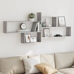 vidaXL Étagère murale sonoma gris 167 5x18x68 cm bois ingénierie