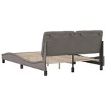 vidaXL Cadre de lit sans matelas taupe 120x200 cm tissu