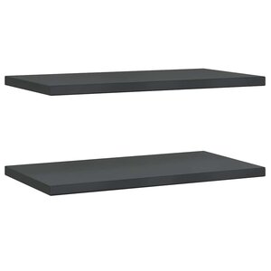 vidaXL Étagères murales 2 Pièces 75x40x3 cm noir acier inoxydable