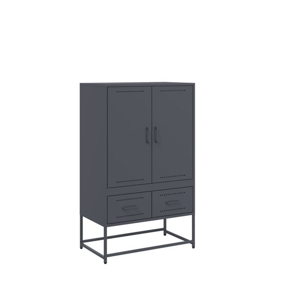 vidaXL Buffet haut anthracite 68x39x111 5 cm acier laminé à froid