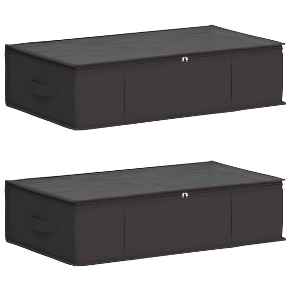 vidaXL Boîte de rangement avec fenêtre transparente 2 pc Tissu intissé