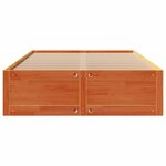 vidaXL Cadre de lit sans matelas avec tiroirs brun cire 140x200 cm pin