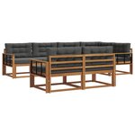 vidaXL Ensemble de canapés d'extérieur 8 pc Naturel et Anthracite