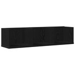 Étagère murale CD vidaXL en chêne noir 75x18x18 cm en bois d'ingénierie