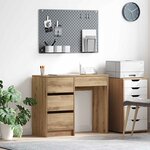 vidaXL Bureau chêne artisanal 90 x 37 5 x 75 cm Bois d'ingénierie