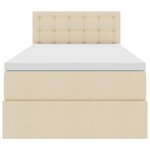 vidaXL Lit avec rangement et matelas avec stockage Crème 100 x 200 cm