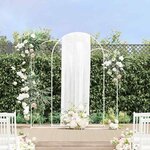 vidaXL Arche de mariage 3 Pièces Blanc Acier