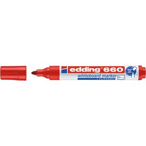 Marqueur pour Tableaux Blancs 660 Rouge Pointe Ronde 1 5-3 mm EDDING